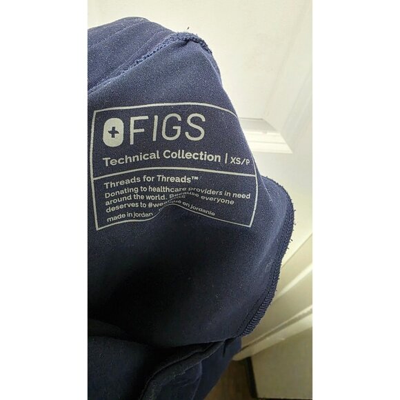 Figs Navy Blue Scrub Pants With Drawstring & Pockets Women Size XS/P - Picture 7 of 7